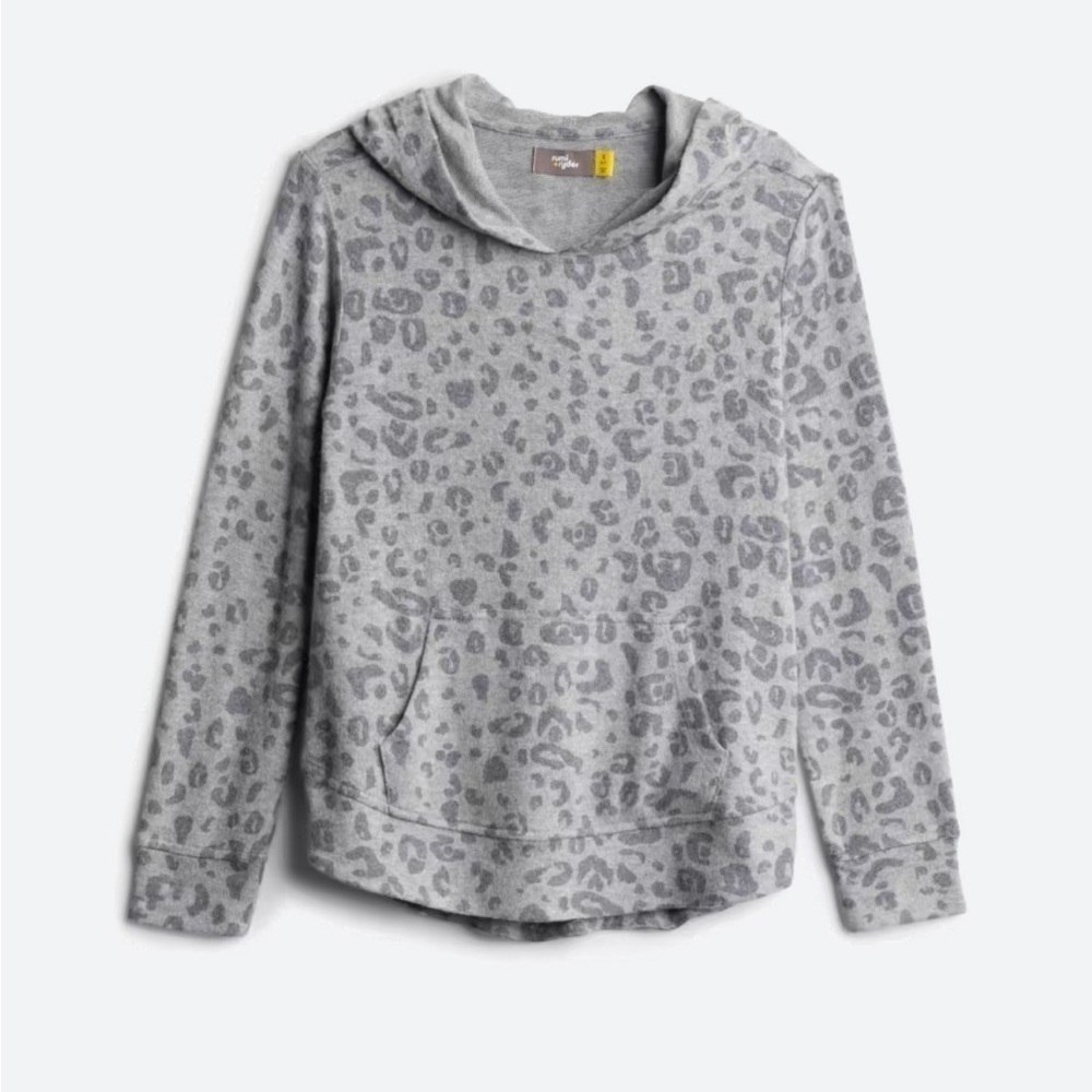 Rumi + Ryder - girls size XL - the front pocket brushed hoodie. Animal print